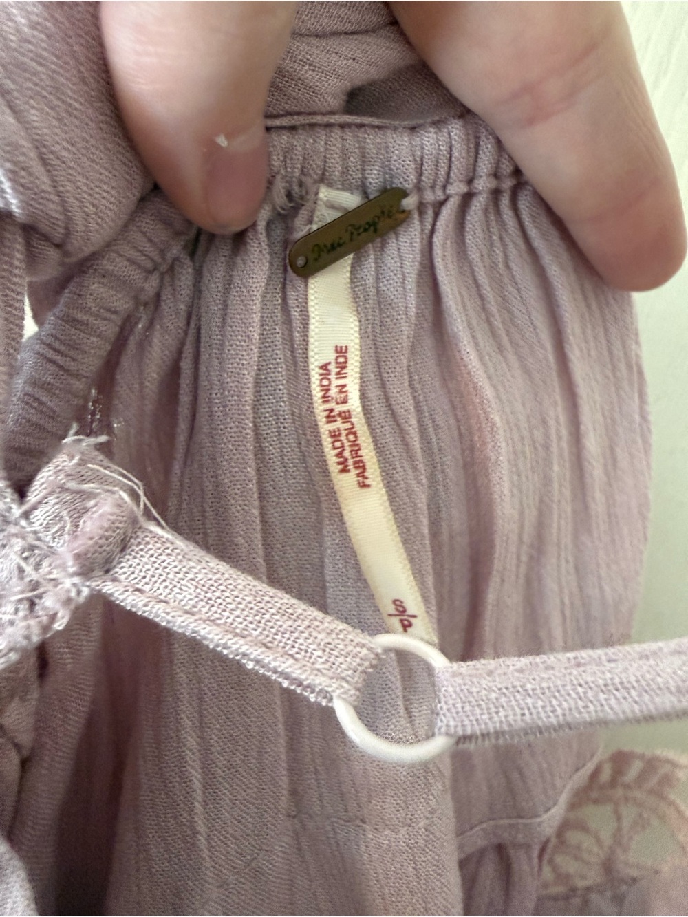 Free People Lace-Trim Adjustable Strap Cami in Lilac - Size Small - Picture 2 of 5